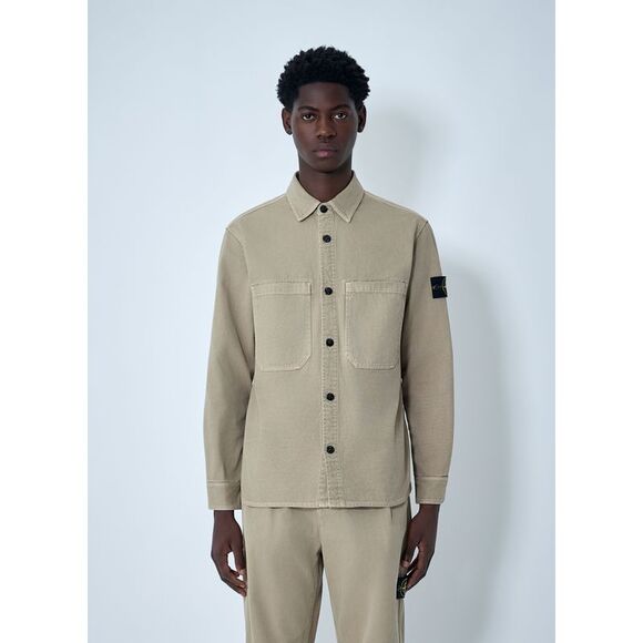 Stone Island Men Logo Patch Shirt